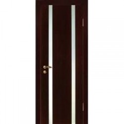 Двери «МариаМ», Модель «Диалог» (шпон), полотно остекленное, черный абрикос, 550-900 мм