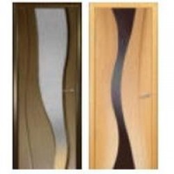 Двери «АртДеко», Коллекция «ЭЛЕГАНТ»: Модель «Корса, Селена», полотно глухое/ остекленное (белый триплекс), 900 мм